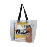 Clear Open Tote with Webbing Handles